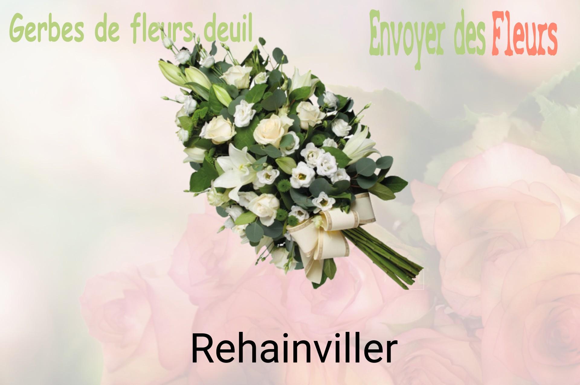Gerbe de fleurs de deuil livrée à Rehainviller
